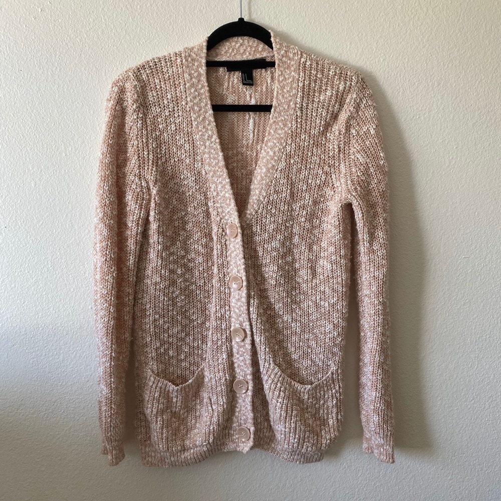 forever 21 waffle knit cardigan